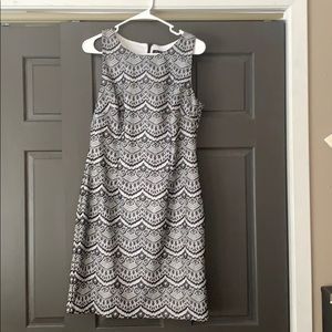 Black and white lace dress